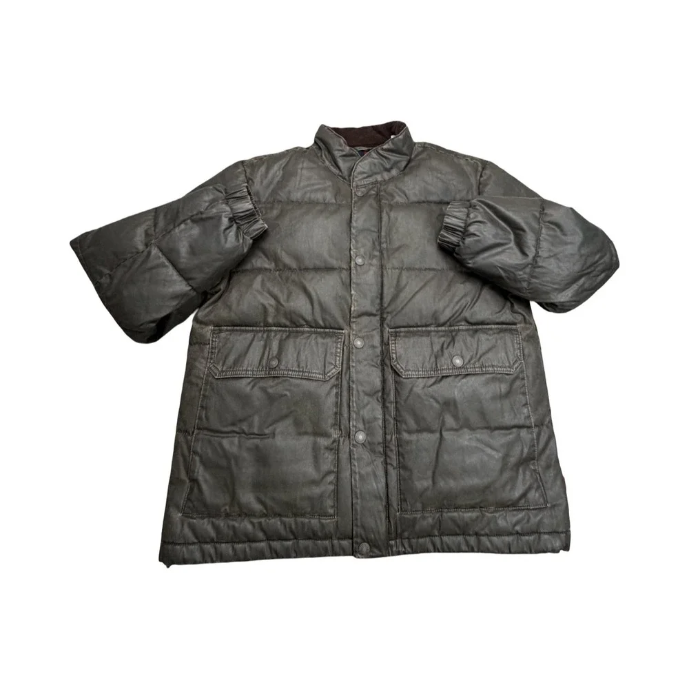 Levi's Puffer Jacket Mens M Dark Olive Prototype Factory Sample LMU26-092 Plaid